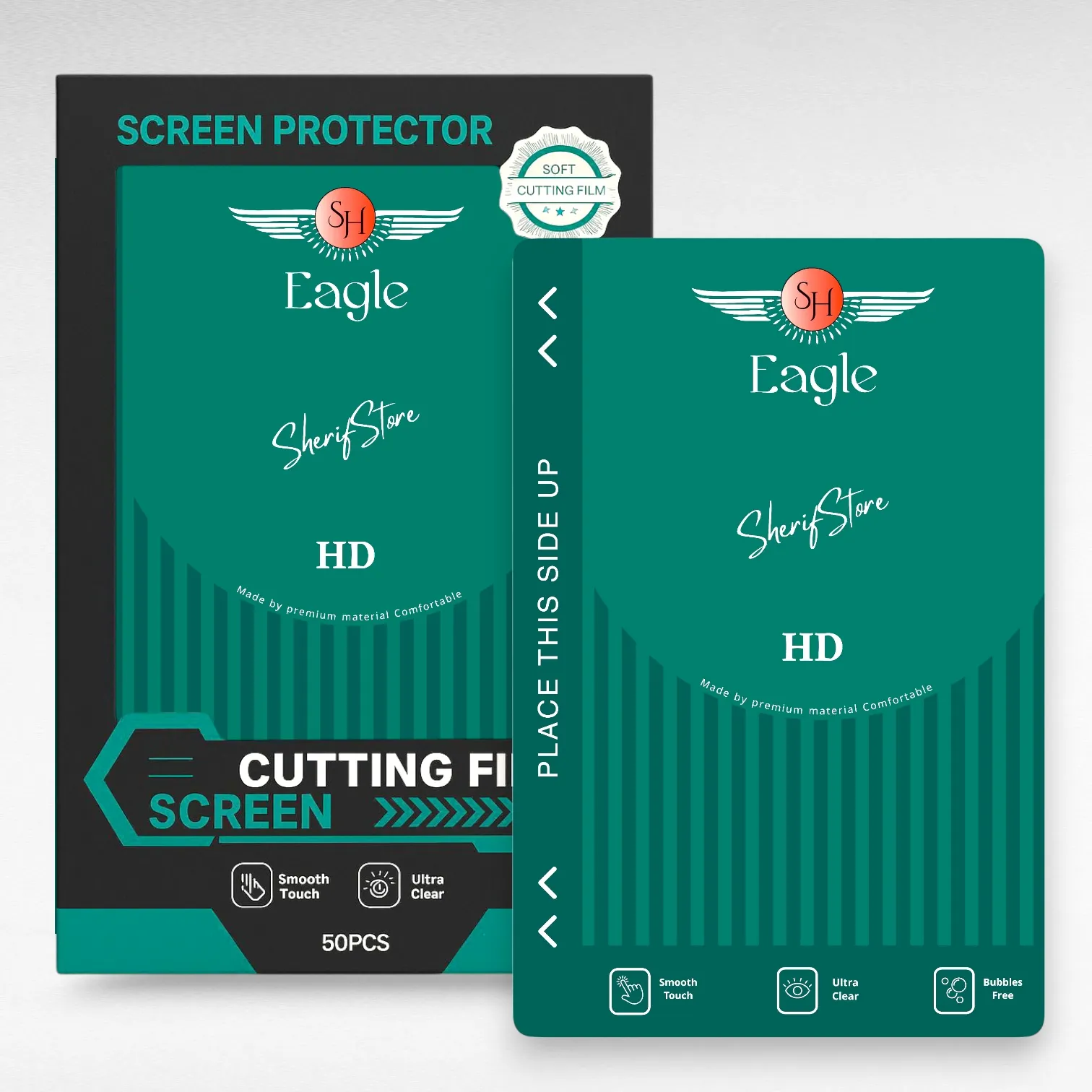اسكرينة Eagle HD الأصلية الشفافة لحماية شاشة وظهر الهاتف