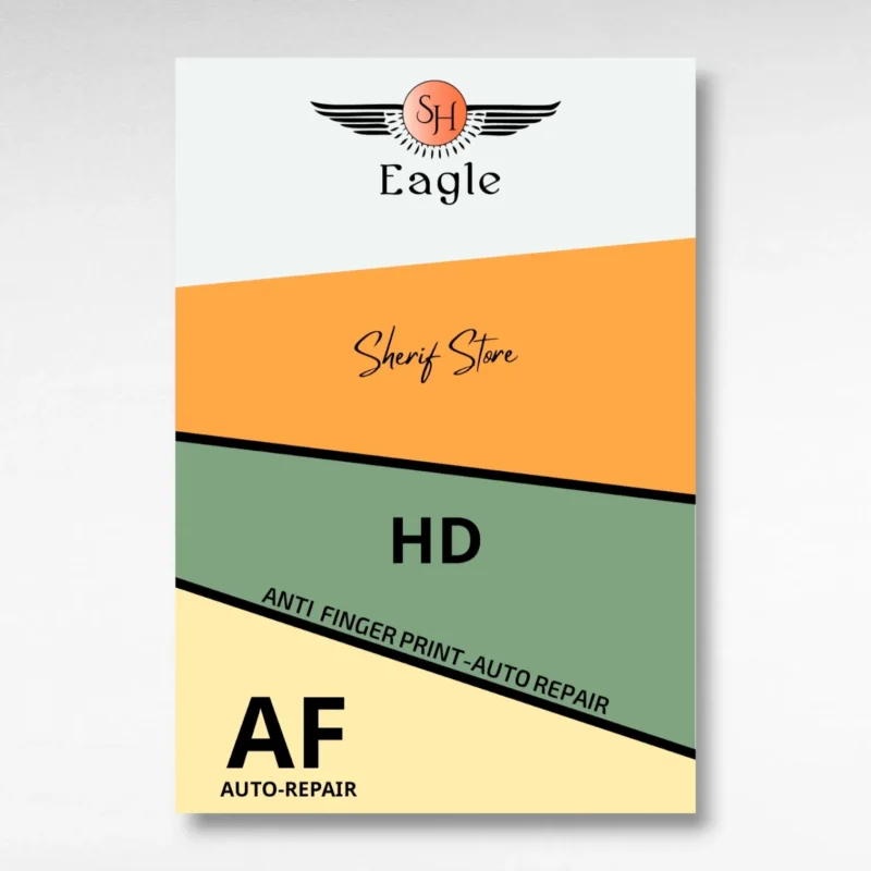 اسكرينة Eagle HD EPU شفافة مضادة للبصمات ومعالجة ذاتية للخدوش